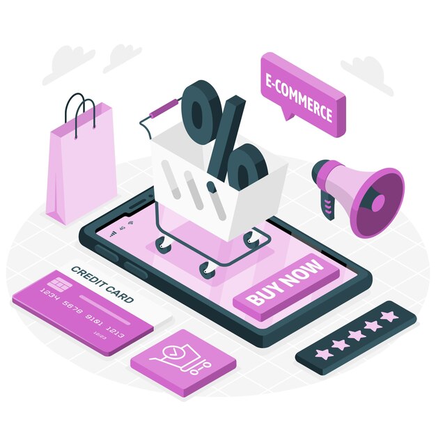 Ilustración de concepto de campaña de comercio electrónico