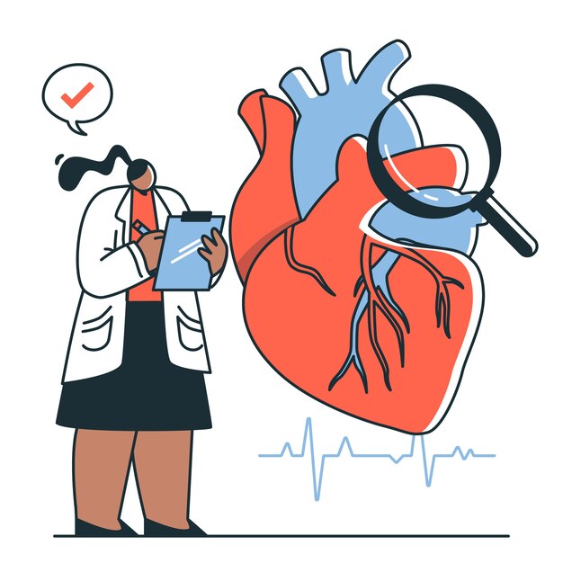 Ilustración del concepto de cardiólogo
