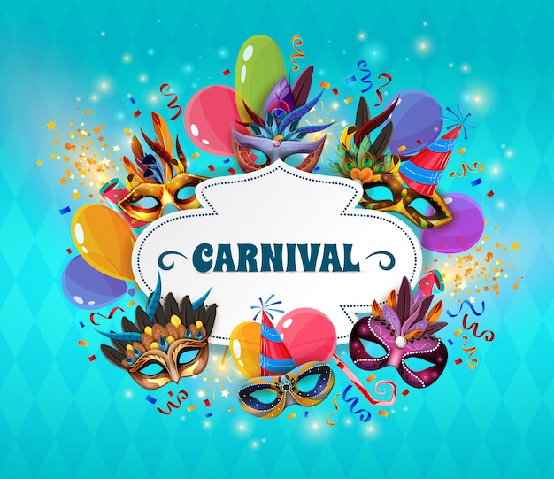 Vector gratuito ilustración de concepto de carnaval