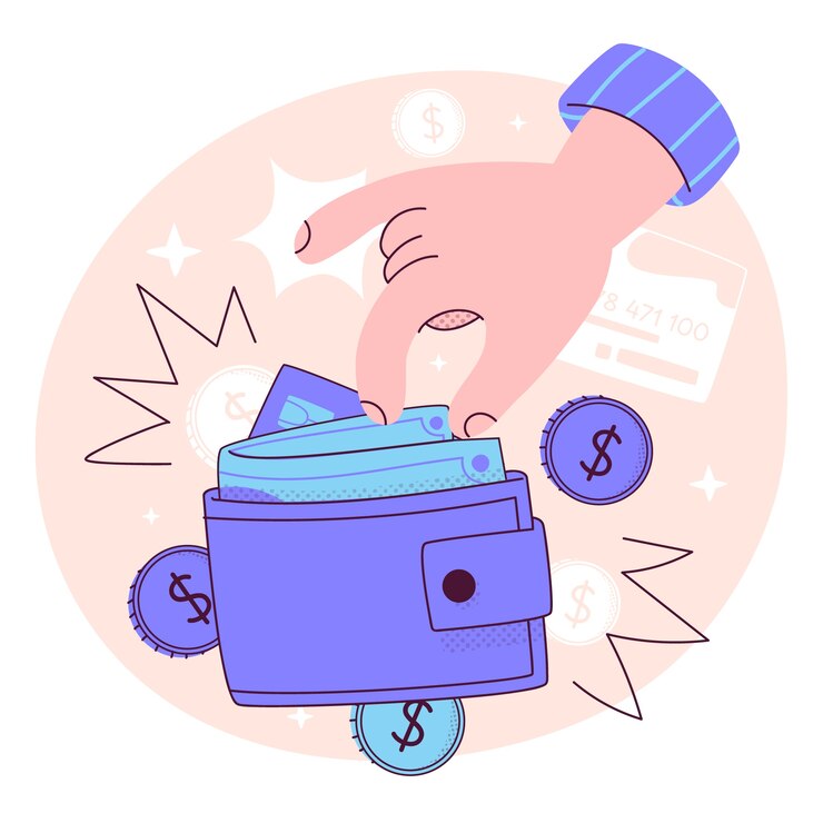 Vector gratuito ilustración del concepto de cartera