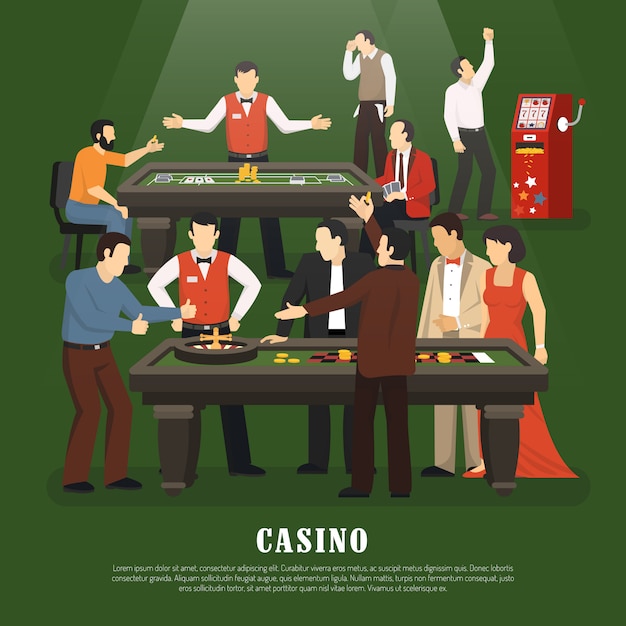 Vector gratuito ilustración del concepto de casino