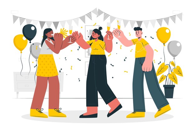 Ilustración del concepto de celebración