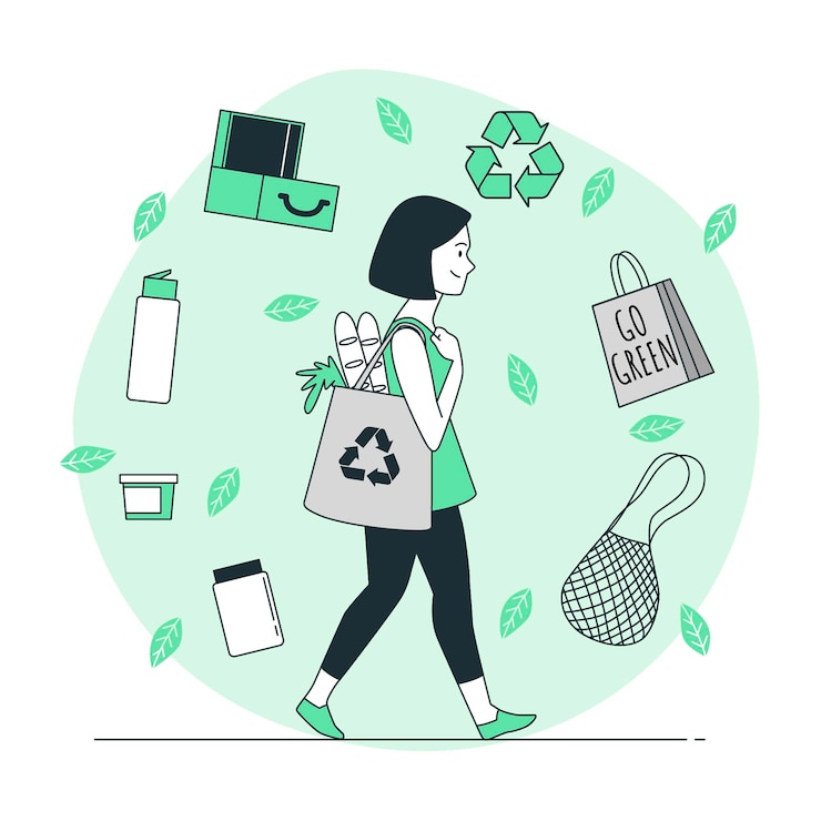Vector gratuito ilustración del concepto de cero residuos