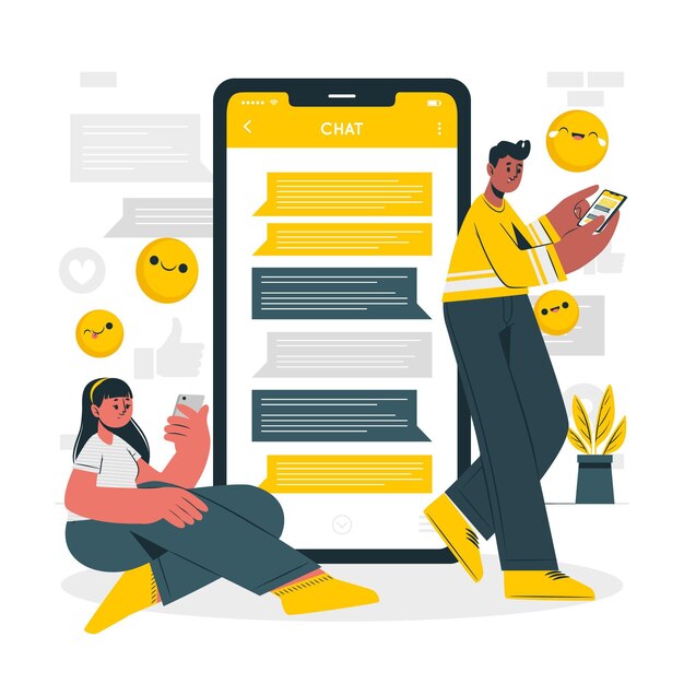 Ilustración del concepto de chat