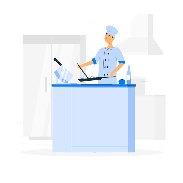 Ilustración del concepto de chef