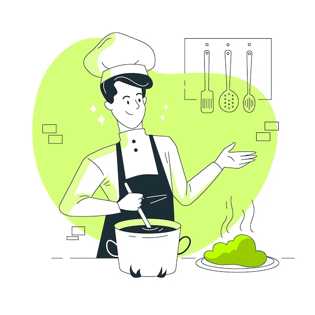 Ilustración del concepto de chef