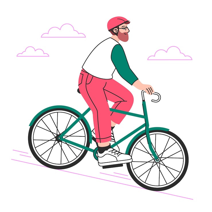 Vector gratuito ilustración del concepto de ciclismo