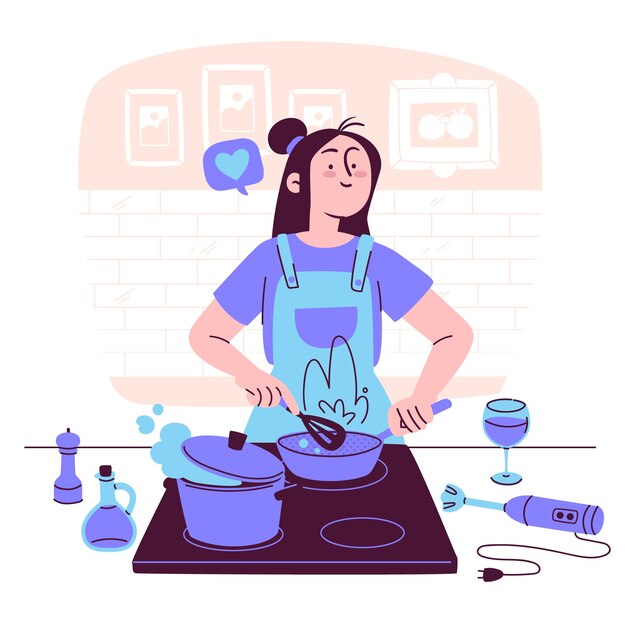 Ilustración del concepto de cocción