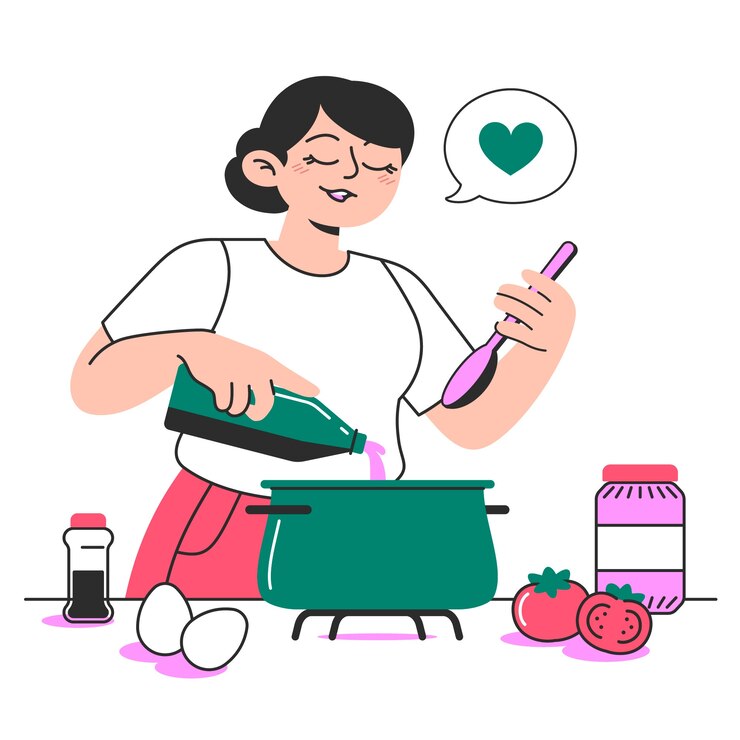 Vector gratuito ilustración del concepto de cocción