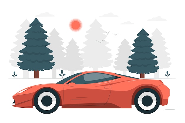 Vector gratuito ilustración del concepto de coche deportivo