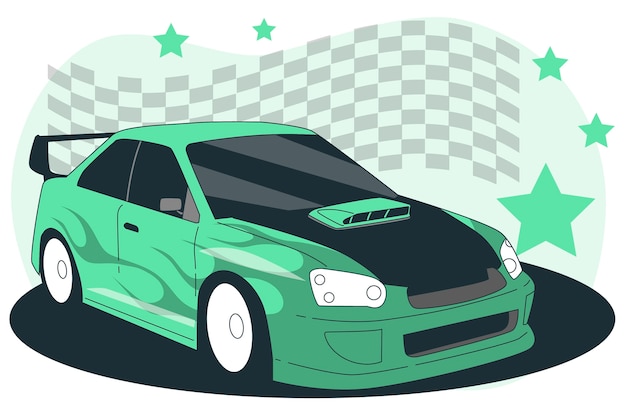 Vector gratuito ilustración de concepto de coche personalizado