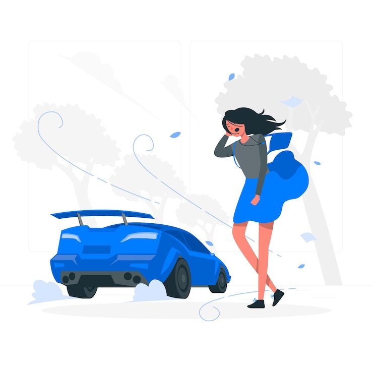 Vector gratuito ilustración de concepto de coche rápido