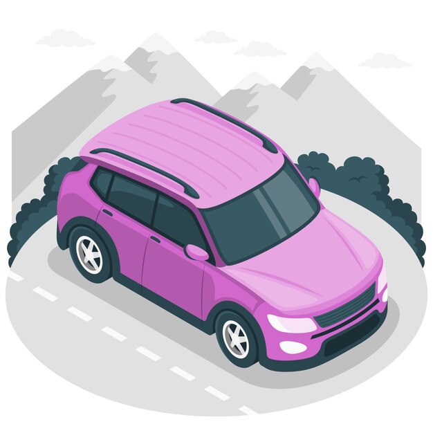 Ilustración de concepto de coche todoterreno