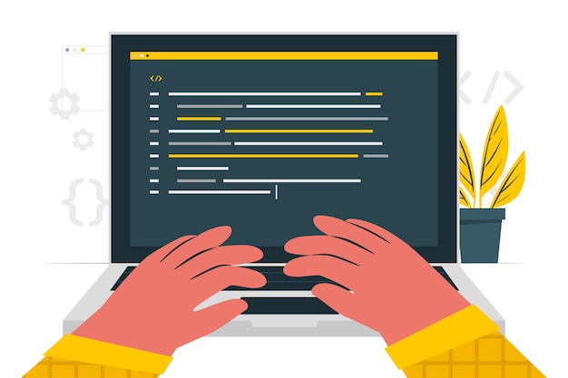Ilustración del concepto de codificación manual