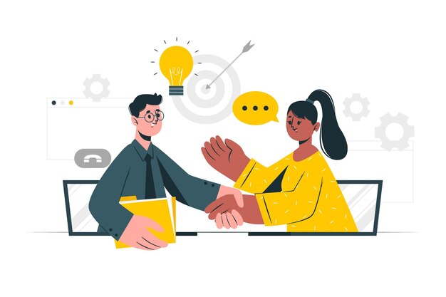 Ilustración del concepto de colaboración en vivo