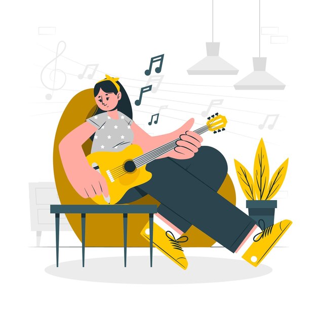 Ilustración del concepto de componer música