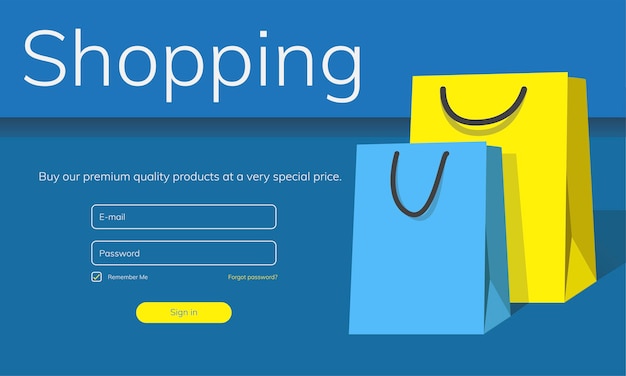 Ilustración del concepto de compras en línea