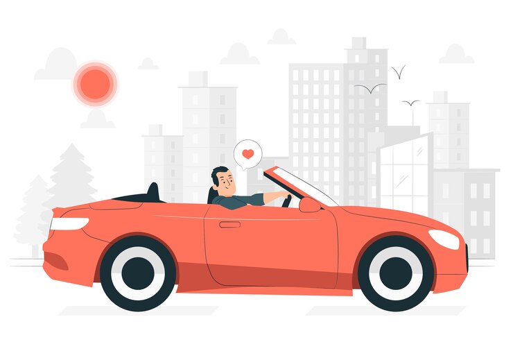 Vector gratuito ilustración del concepto de conducción
