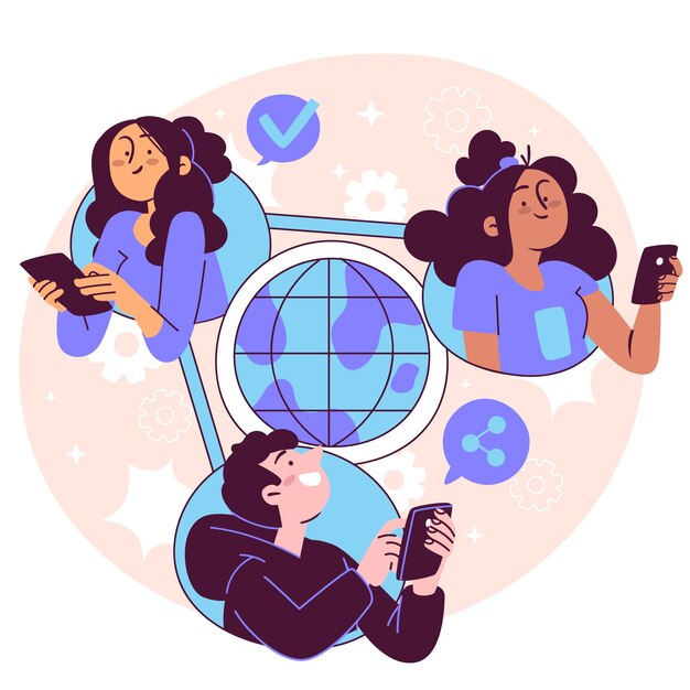 Ilustración del concepto conectado