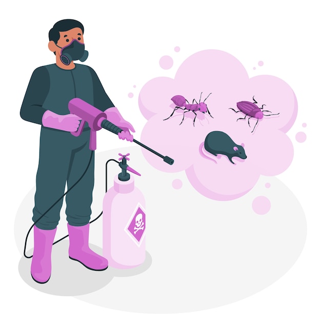 Ilustración del concepto de control de plagas