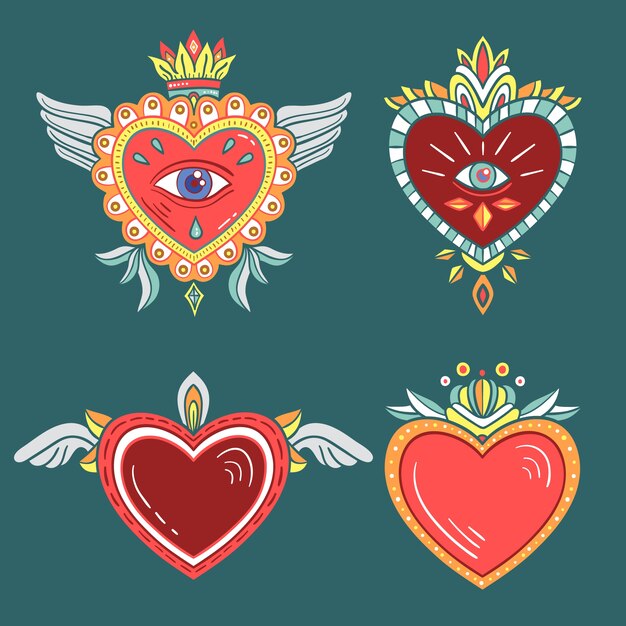 Ilustración del concepto de corazón sagrado