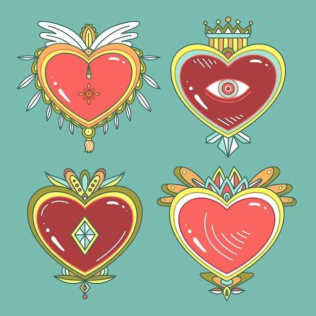 Ilustración del concepto de corazón sagrado
