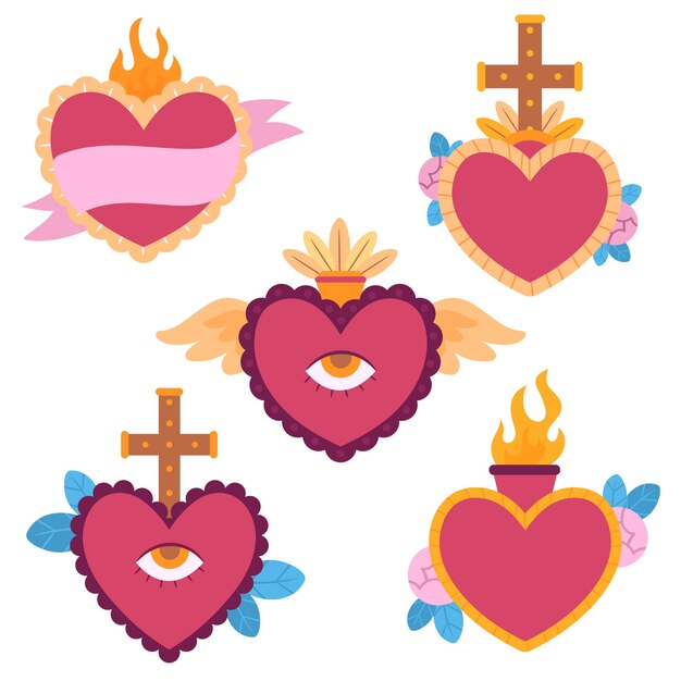 Ilustración del concepto de corazón sagrado