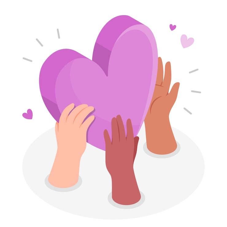 Vector gratuito ilustración del concepto de corazón