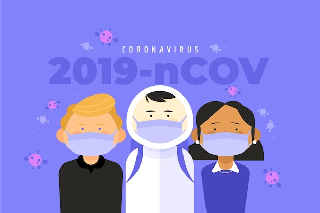 Vector gratuito ilustración con concepto de coronavirus