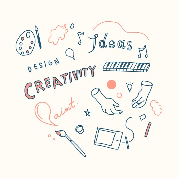 Ilustración del concepto de creatividad e innovación.
