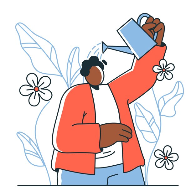 Ilustración del concepto de crecimiento personal