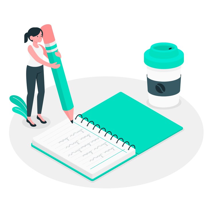 Vector gratuito ilustración del concepto de cuaderno