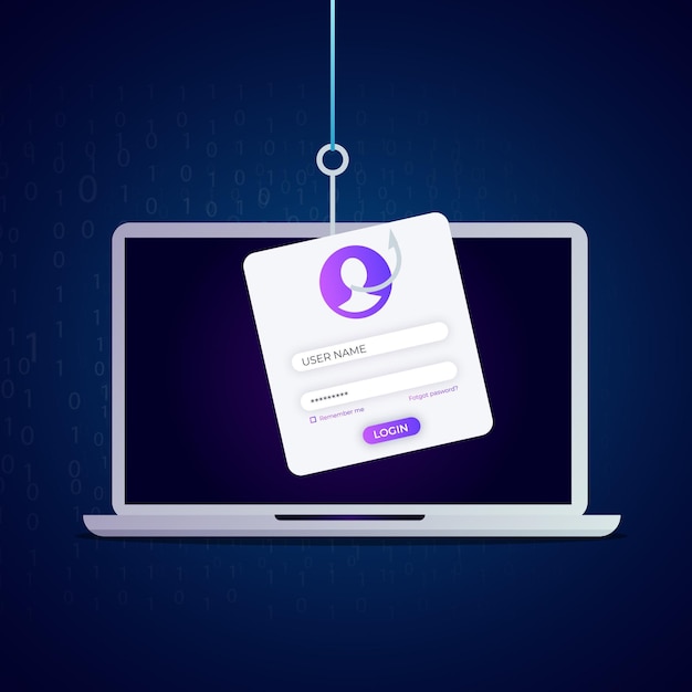 Vector gratuito ilustración del concepto de cuenta de phishing