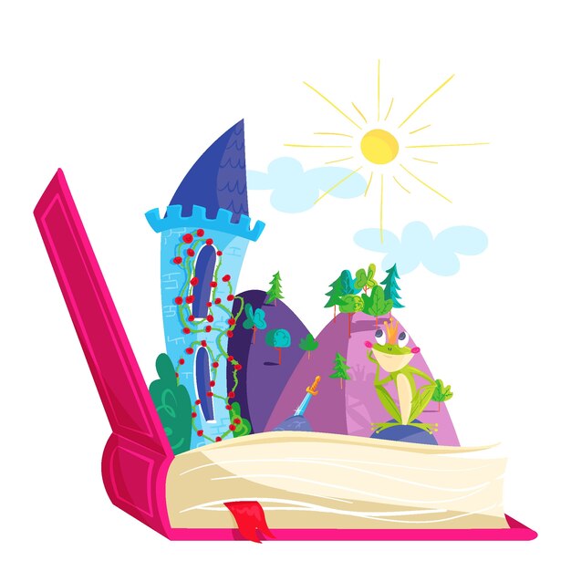 Ilustración del concepto de cuento de hadas