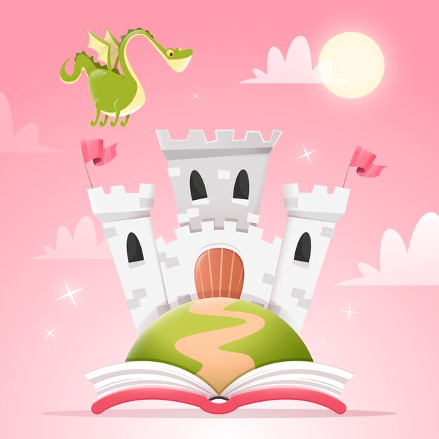 Ilustración del concepto de cuento de hadas