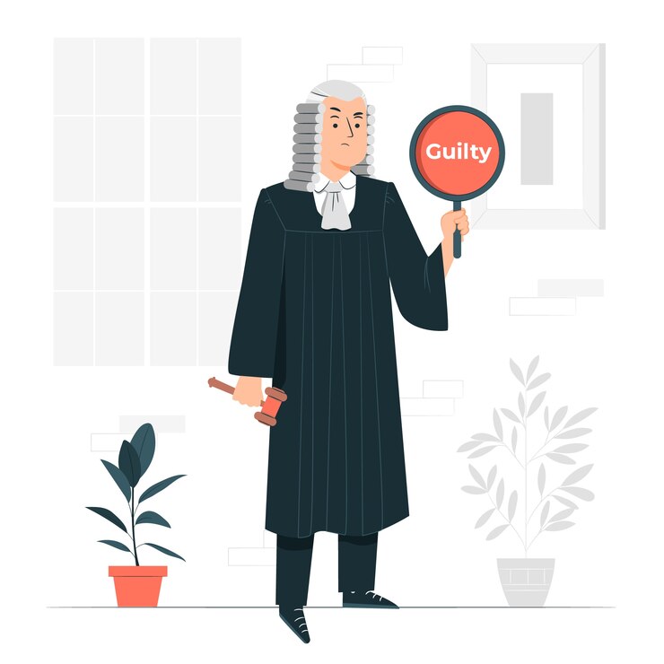 Vector gratuito ilustración del concepto culpable