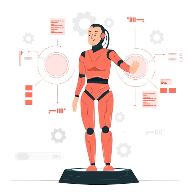Ilustración del concepto de cyborg
