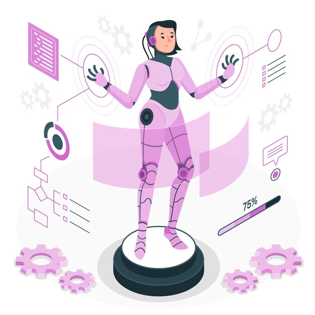 Ilustración del concepto de cyborg