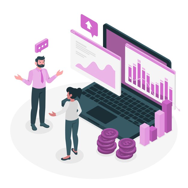 Ilustración del concepto de datos financieros