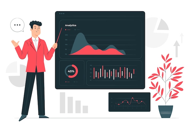 Vector gratuito ilustración del concepto de datos oscuros