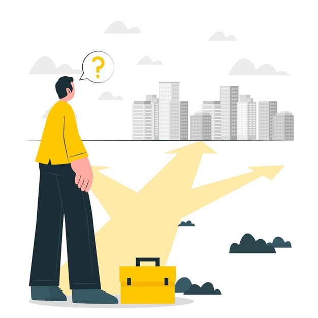 Ilustración del concepto de decisiones comerciales