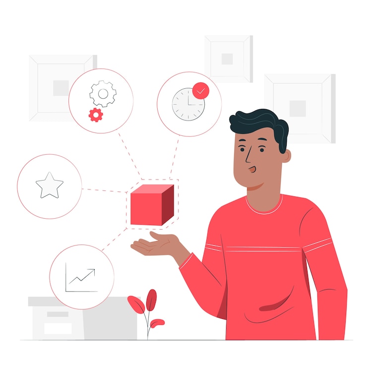 Vector gratuito ilustración del concepto de descripción de las características
