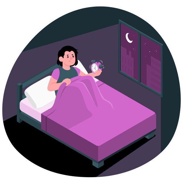 Ilustración del concepto de despertar temprano