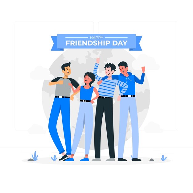 Ilustración de concepto de día de la amistad