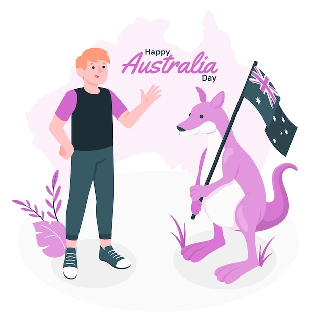Ilustración del concepto de día de australia