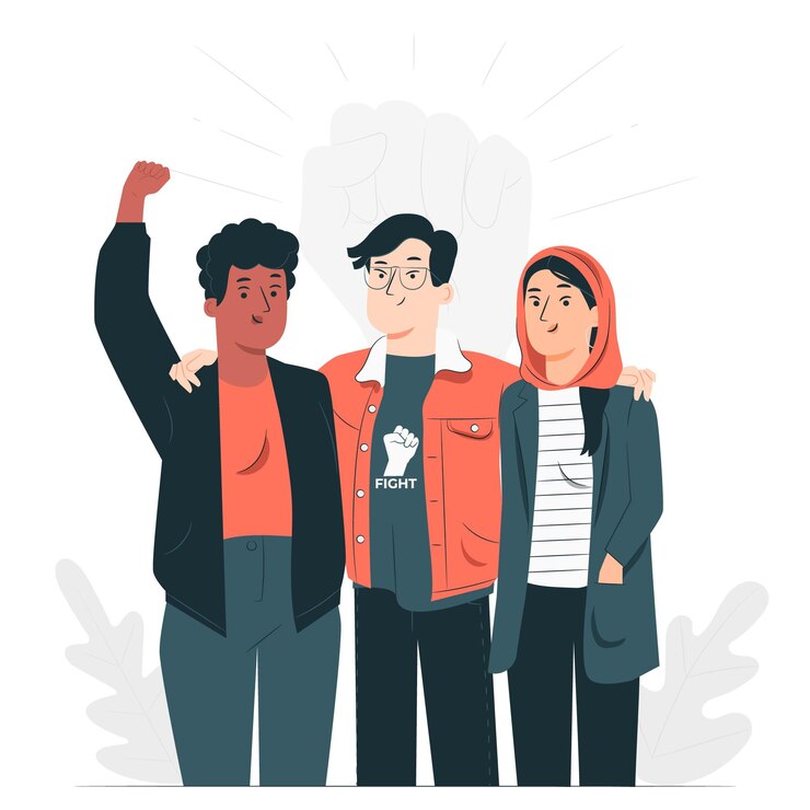 Ilustración del concepto del día de los derechos humanos