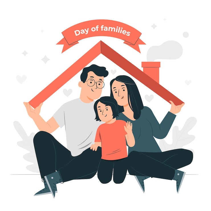 Vector gratuito ilustración del concepto del día internacional de las familias