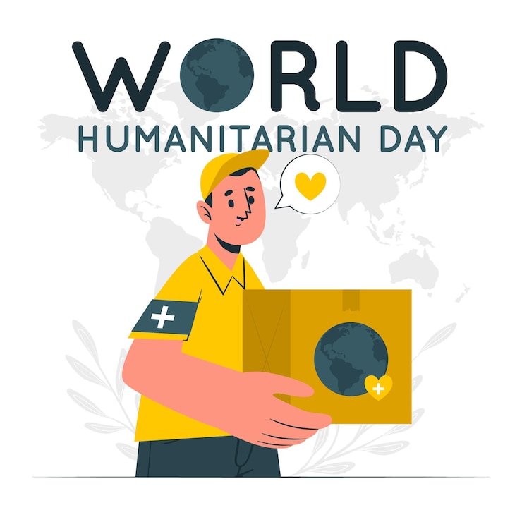 Vector gratuito ilustración del concepto del día mundial humanitario