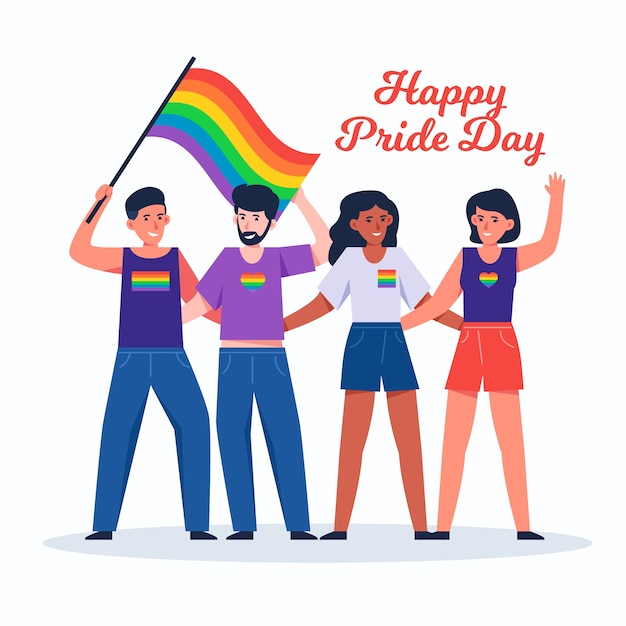 Vector gratuito ilustración del concepto del día del orgullo