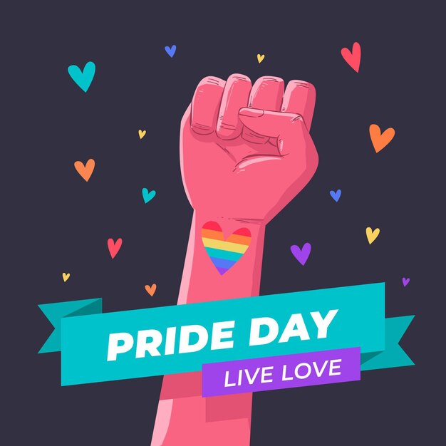 Ilustración del concepto del día del orgullo